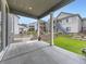 Covered patio with view of fenced yard, perfect for outdoor relaxation and entertaining at 1373 E Witherspoon Dr, Elizabeth, CO 80107