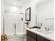 Modern bathroom with stylish vanity, sleek fixtures, and walk-in shower for a spa-like experience at 6263 E 142Nd Pl, Thornton, CO 80602