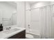Clean bathroom featuring a vanity with marble countertop and a shower/tub combination at 6263 E 142Nd Pl, Thornton, CO 80602