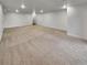 Large, carpeted basement with ample space for storage or recreation and recessed lighting at 4877 Cattle Cross Rd, Castle Rock, CO 80104