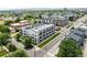 Impressive aerial view of modern townhomes in a well-planned urban community at 3308 W 17Th Ave, Denver, CO 80204