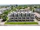 Stunning aerial view showcasing modern townhomes and landscaped surroundings at 3308 W 17Th Ave, Denver, CO 80204