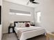 A modern bedroom with a comfortable bed, bedside tables, lamps, neutral tones, and minimal decor at 3308 W 17Th Ave, Denver, CO 80204