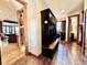 Convenient mudroom with custom built-in storage, bench seating, and tile flooring at 5722 S Benton Way, Littleton, CO 80123