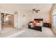 Main bedroom with private access to the bathroom at 6916 Crestop Pl # F, Parker, CO 80138