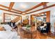 Inviting living room with hardwood floors, wood trim, fireplace and open floor plan at 562 N Gilpin St, Denver, CO 80218