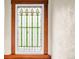 Decorative window with stained glass and wood frame at 562 N Gilpin St, Denver, CO 80218