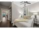 Bedroom with lots of natural light, wood floors, and a cozy feel at 3321 Navajo St, Denver, CO 80211