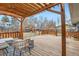 Expansive back deck features a pergola, seating area, and overlooks the landscaped backyard at 7074 Yates St, Westminster, CO 80030
