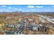 Aerial view of modern homes with city skyline in the background at 1256 Yates St, Denver, CO 80204
