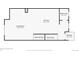Second floor plan showing the layout of the living room, kitchen, bathroom and balcony at 5423 S Prince St # B, Littleton, CO 80120