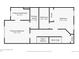 Floor plan featuring a primary bedroom, bathroom, and closet spaces at 5423 S Prince St # B, Littleton, CO 80120