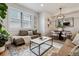 Inviting living room featuring modern decor and ample natural light at 5423 S Prince St # B, Littleton, CO 80120