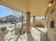 Brick porch featuring brick columns, concrete floor and a 