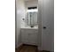 This bathroom features a modern vanity and updated hardware to accentuate the space at 5875 E Iliff Ave # 203, Denver, CO 80222
