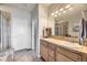 Well-lit bathroom showcasing double sinks and a separate shower at 3751 W 136Th Ave # P3, Broomfield, CO 80023