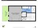 Floorplan showing the primary bedroom with a balcony and bath at 1270 Winona Ct, Denver, CO 80204