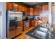 Stainless steel appliances and ample cabinetry in this kitchen at 10111 Inverness Main St # 425, Englewood, CO 80112