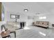 Finished basement with recessed lighting, bar area, and comfortable seating at 4642 Everett Ct, Wheat Ridge, CO 80033