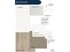Samples of interior design selections including white cabinets and light-colored countertops, carpet, and vinyl plank at 8631 Hotchkiss St, Littleton, CO 80125