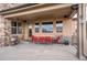 Covered patio with seating area and mountain views at 2543 Eastview Dr, Castle Rock, CO 80104