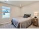 Cozy bedroom featuring a comfortable bed, side table with lamp, and a window at 11294 Bella Vita Dr, Broomfield, CO 80020