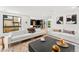 This inviting living room features modern decor and hardwood floors at 220 Glencoe St, Denver, CO 80220