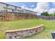 Landscaped backyard featuring a well-manicured lawn, attractive stone accents, and ample space for outdoor activities at 5546 S Quemoy Cir, Aurora, CO 80015