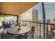 Relaxing outdoor seating area on a large balcony with incredible views of the city at 1133 14Th St # 3320, Denver, CO 80202