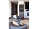 Close-up of living room showcasing detailed finishes and custom built-ins at 1133 14Th St # 3320, Denver, CO 80202
