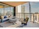 Outdoor patio with modern furniture and city views at 1133 14Th St # 3320, Denver, CO 80202