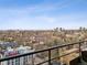 Enjoy the city view from this condo with an iron railing and a sweeping view of the neighborhood below at 800 N Pearl St # 1203, Denver, CO 80203