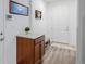 Entryway with built-in storage and a contemporary design at 27957 E 9Th Dr, Aurora, CO 80018