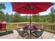 Outdoor deck with dining set, grill, and views of the surrounding forest, perfect for entertaining at 207 Kelly E Rd, Boulder, CO 80302