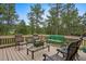 Outdoor deck with patio furniture surrounded by trees, perfect for enjoying nature and outdoor living at 207 Kelly E Rd, Boulder, CO 80302