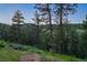 Scenic shot of treelined mountain property with grassy lawn and flowering plants at 207 Kelly E Rd, Boulder, CO 80302