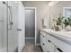 Modern bathroom with double vanity and shower at 6771 Canosa St, Denver, CO 80221