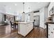 Modern kitchen with white cabinets, stainless steel appliances and an island at 6771 Canosa St, Denver, CO 80221
