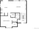 Main floor plan of home showing kitchen, living room, primary bedroom, and bath at 5470 Danube St, Denver, CO 80249