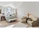 Spacious bedroom featuring vaulted ceilings, a large window, and plush carpeting at 2796 Newport Cir, Castle Rock, CO 80104