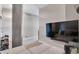 Comfortable living area featuring contemporary design, a sleek entertainment center and decor at 4200 W 17Th Ave # 619, Denver, CO 80204