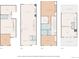 Detailed four-story floor plan showcasing layout of rooms, bathrooms, and deck areas at 47 Harrison, Denver, CO 80206