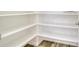 Bright pantry boasts clean white shelves, offering ample storage space for an organized kitchen at 12317 W Gould Ave, Littleton, CO 80127