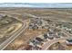 Overview of a residential area featuring modern homes with spacious yards and easy access to roads at 4807 River Highlands Loop, Elizabeth, CO 80107