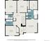 Second level floor plan featuring bedrooms, bathrooms, laundry, and hall at 2516 Mountain Sky Dr, Castle Rock, CO 80104