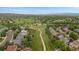 Aerial view of a Gathering-friendly neighborhood showcasing lush green spaces, walking paths, and community atmosphere at 9869 Burberry Way, Highlands Ranch, CO 80129