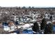 Wide aerial view of neighborhood showing home's location at 1518 S Columbine St, Denver, CO 80210