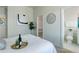 Bedroom view with ensuite bathroom and walk-in closet at 9180 E 52Nd Dr, Denver, CO 80238