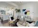 Cozy living room with views of the kitchen and stainless steel appliances at 9180 E 52Nd Dr, Denver, CO 80238