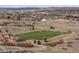 An aerial view of community soccer field with scenic background at 2464 Garganey Dr, Castle Rock, CO 80104